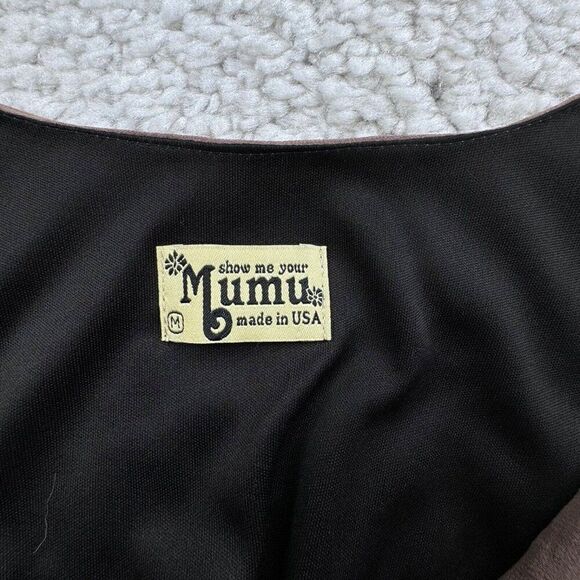 Show Me Your Mumu V Neck Tunic Blouse Brown - Picture 3 of 6